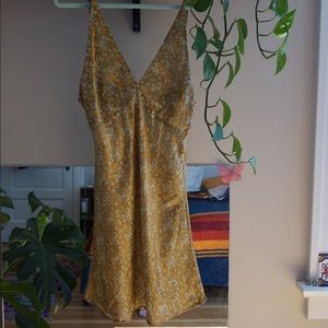 Vintage floral silk dress